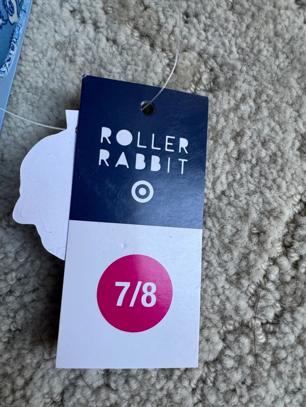 Roller Rabbit Light Blue Paisley Slide Sandals - Picture 2 of 3